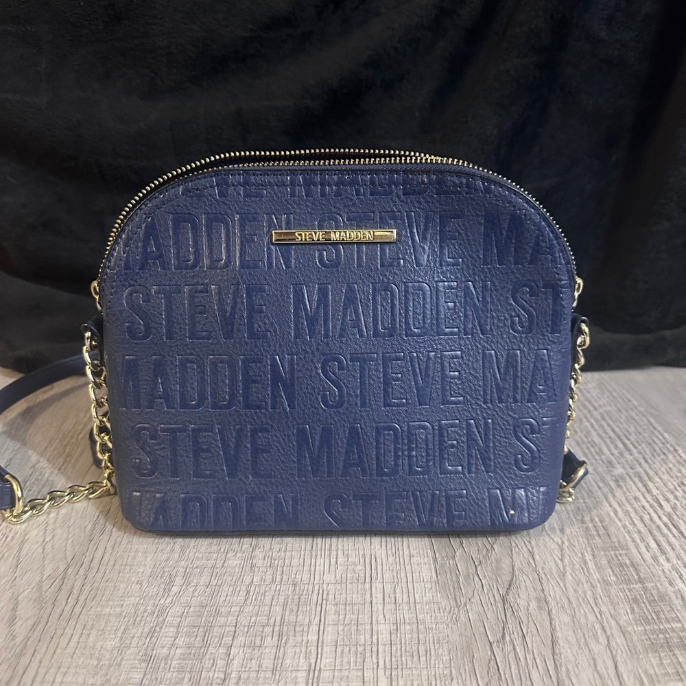 Steve Madden Embossed Blue Crossbody Bag
